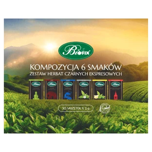 Bi fix Composition 6 вкусов, набор черного чая, 2 г x 30 пакетиков