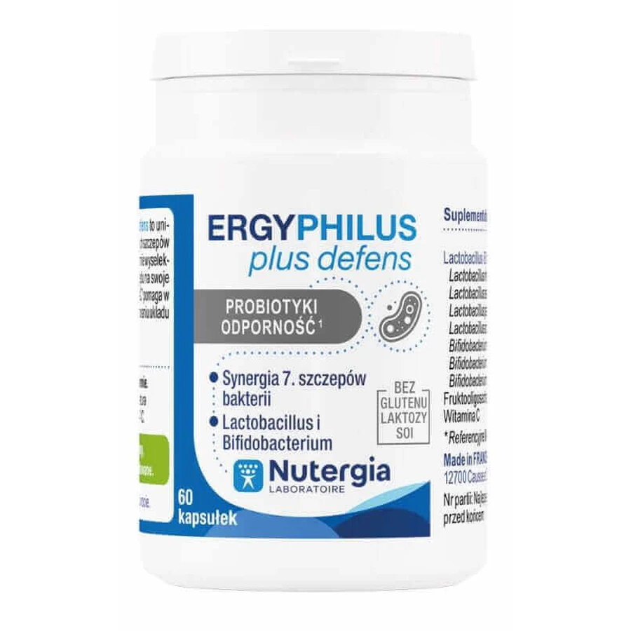 Ergyphilus Plus Defens Nutergia, микробиота естественного иммунитета, 60 капсул: цены и характеристики