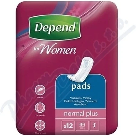 DEPEND NORMAL PLUS 1×12 шт, прокладки для недержания 10×28 см: цены и характеристики