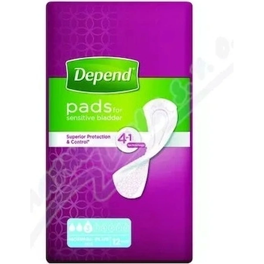 DEPEND NORMAL PLUS 1×12 шт, прокладки для недержания 10×28 см: цены и характеристики