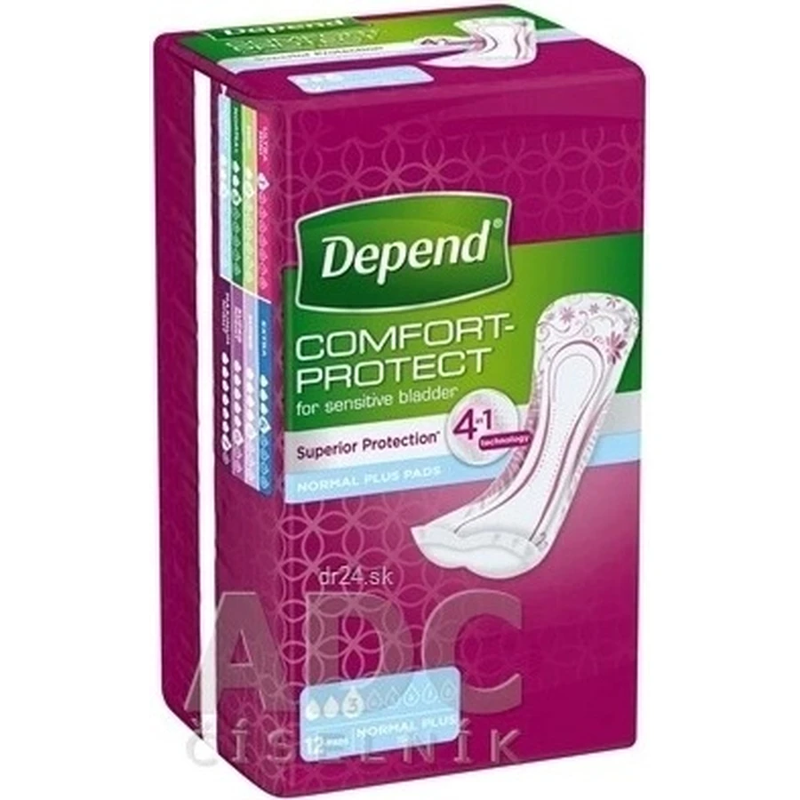 DEPEND NORMAL PLUS 1×12 шт, прокладки для недержания 10×28 см: цены и характеристики