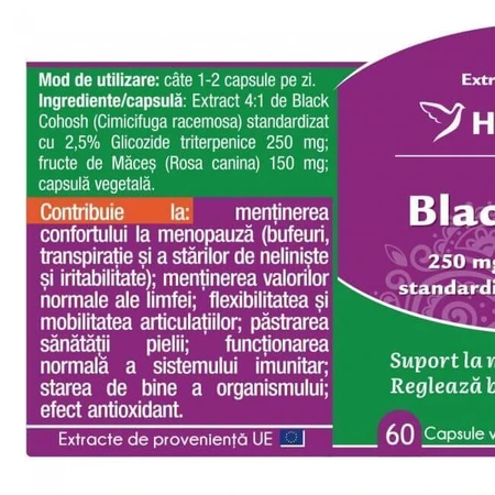 Herbagetica Black Cohosh x 60cps: цены и характеристики