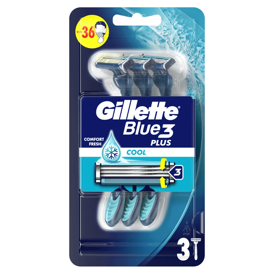 Gillette Blue 3 Cool, одноразовые бритвы, 3 штуки: цены и характеристики