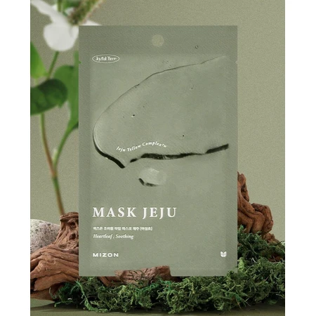 Mizon Joyful Time Mask Jeju Heartleaf - Текстильна сітчаста маска, тюль Heartleaf 23 г: ціни та характеристики