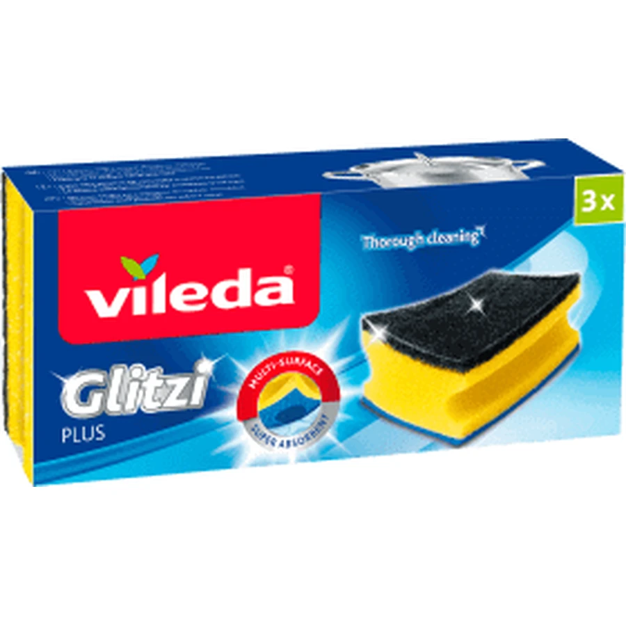Губка для посуду Vileda Glitzi plus, 3 шт: ціни та характеристики