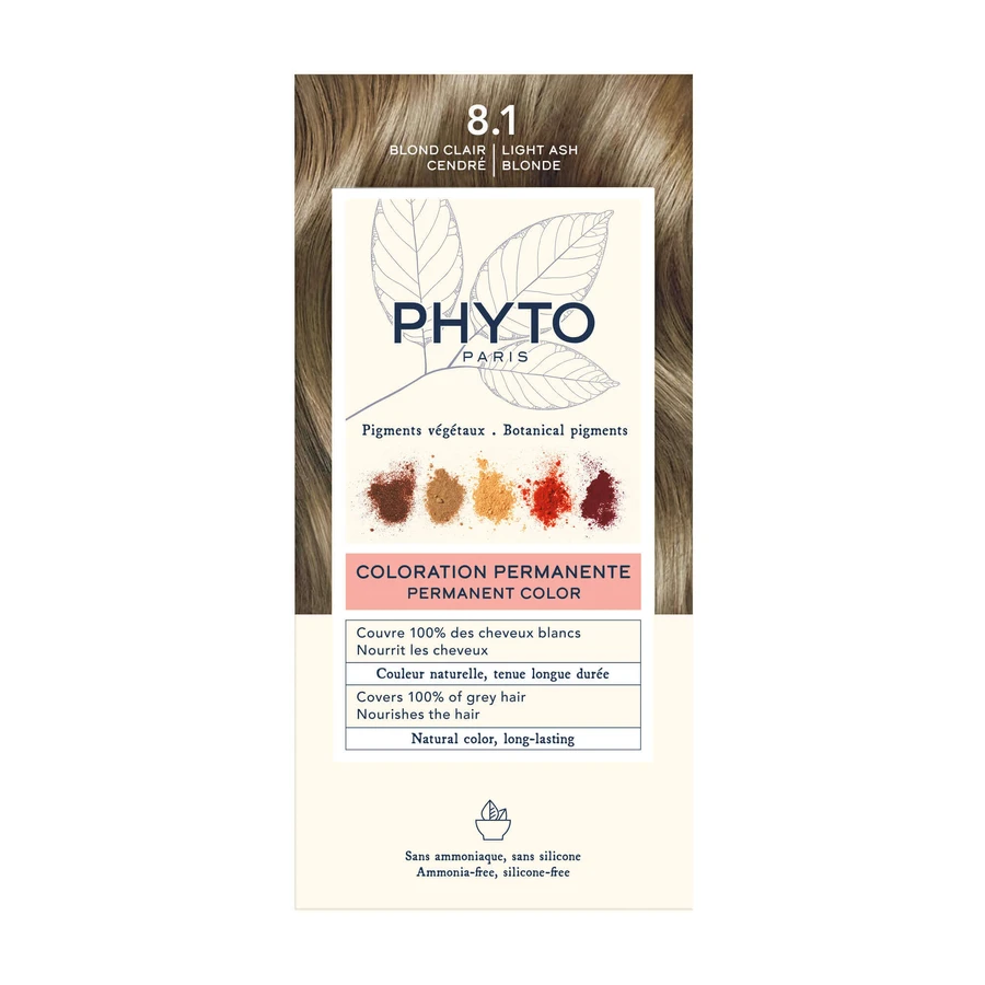 Phyto Phytocolor, перманентная краска для волос, 8.1 светло-пепельный блондин, 50 мл: цены и характеристики
