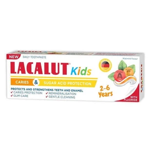 Зубная паста 2-6 лет Lacalut Kids, 55 мл, Theiss Naturwaren