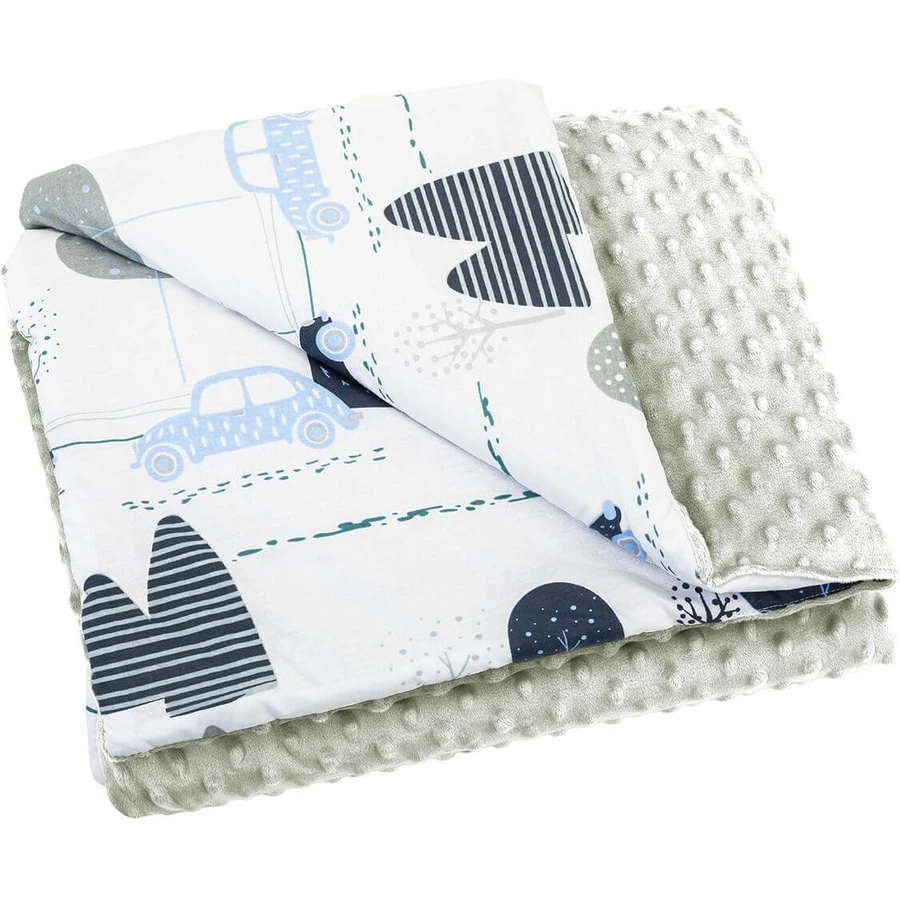 Ковдра Bomimi MINKY 100 x 75 см автомобільна, синя: ціни та характеристики