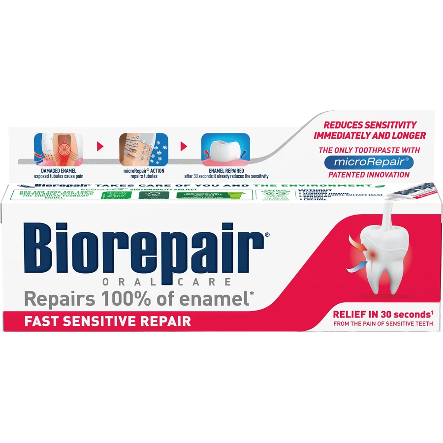 Зубна паста Biorepair для швидкої десенсибілізації 75 мл: ціни та характеристики