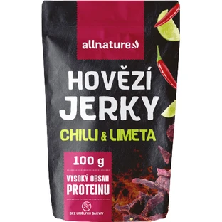 В'ялене м'ясо Allnature Яловичина з чилі та лаймом 100 г
