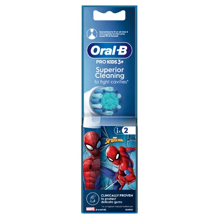 Oral-B Pro Kids, щетина электрической зубной щетки, Человек-паук, старше 3 лет, ультратонкая, 2 штуки: цены и характеристики