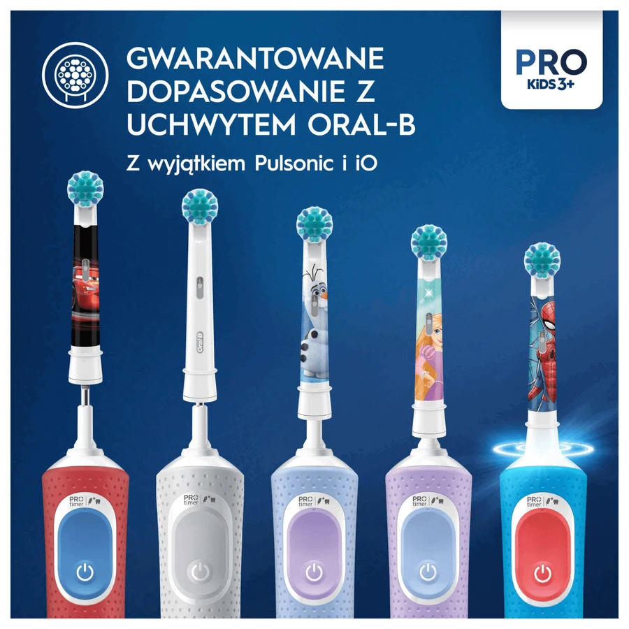 Oral-B Pro Kids, щетина электрической зубной щетки, Человек-паук, старше 3 лет, ультратонкая, 2 штуки: цены и характеристики