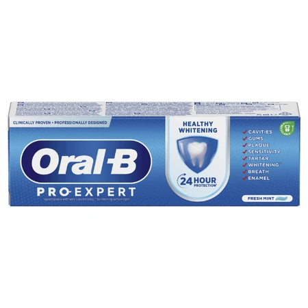 Зубна паста Oral-B Pro-Expert Healthy Whitening, 75 мл ЗАБРУДНЕНА УПАКОВКА: ціни та характеристики