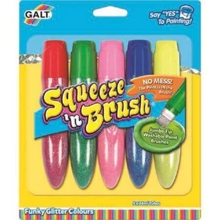 Набор из 5 блестящих акварельных красок, Squeezen Brush, Galt