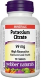 Webber Naturals Potassium Forte 90 таблеток 99 таблеток
