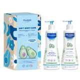 Mustela Soft Baby Care Ніжне очищення з першого дня вмивання 500 мл + Молочко для тіла 500 мл
