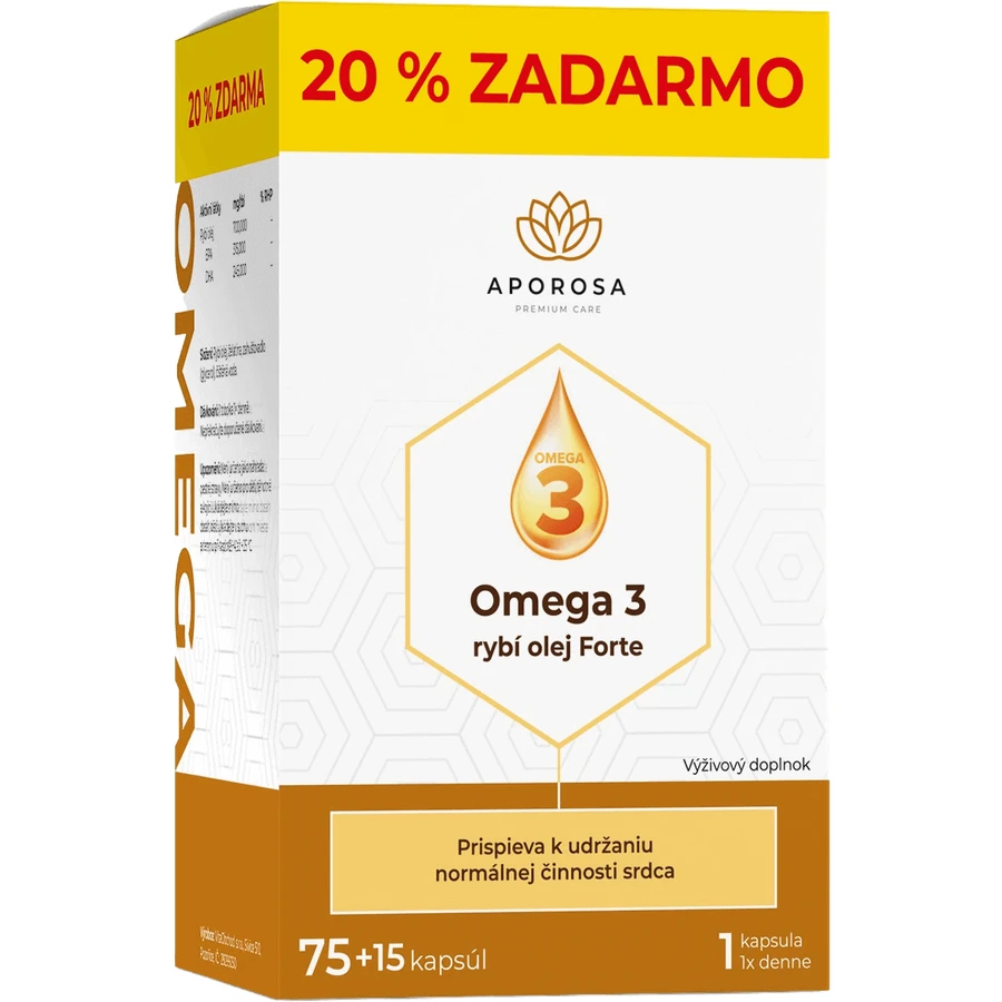 Aporosa Омега 3 риб'ячий жир Forte 700 мг 90 капсул: ціни та характеристики