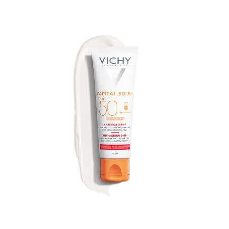 Vichy Capital Soleil 3 в 1 Антиоксидантний крем проти зморшок з SPF 50, 50 мл: ціни та характеристики