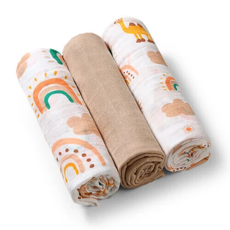 BabyOno, пелюшки тканинні, 100% бавовна, для живота, 70 x 70 см, 3 шт.: ціни та характеристики