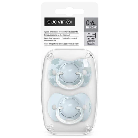 Suavinex Dreams SX Pro, фізіологічний манекен, силіконовий, синій, 0-6 місяців, 2 штуки: ціни та характеристики