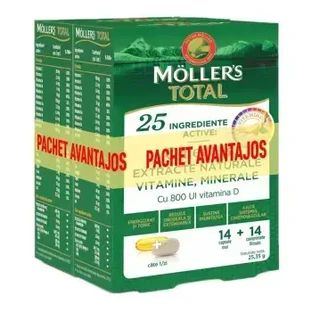 Тотал Moller's Total, 14 капсул + 14 таблеток