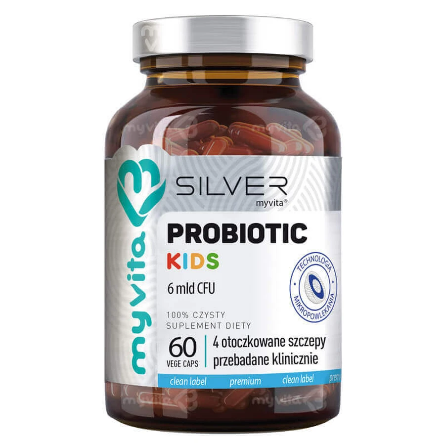 MyVita Silver Probiotic Kids, от 1 года, 60 капсул: цены и характеристики