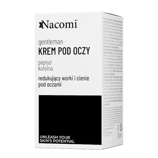 Осветляющий крем для глаз Nacomi Gentleman для уменьшения мешков и темных кругов с пептидами и кофеином, 30 мл