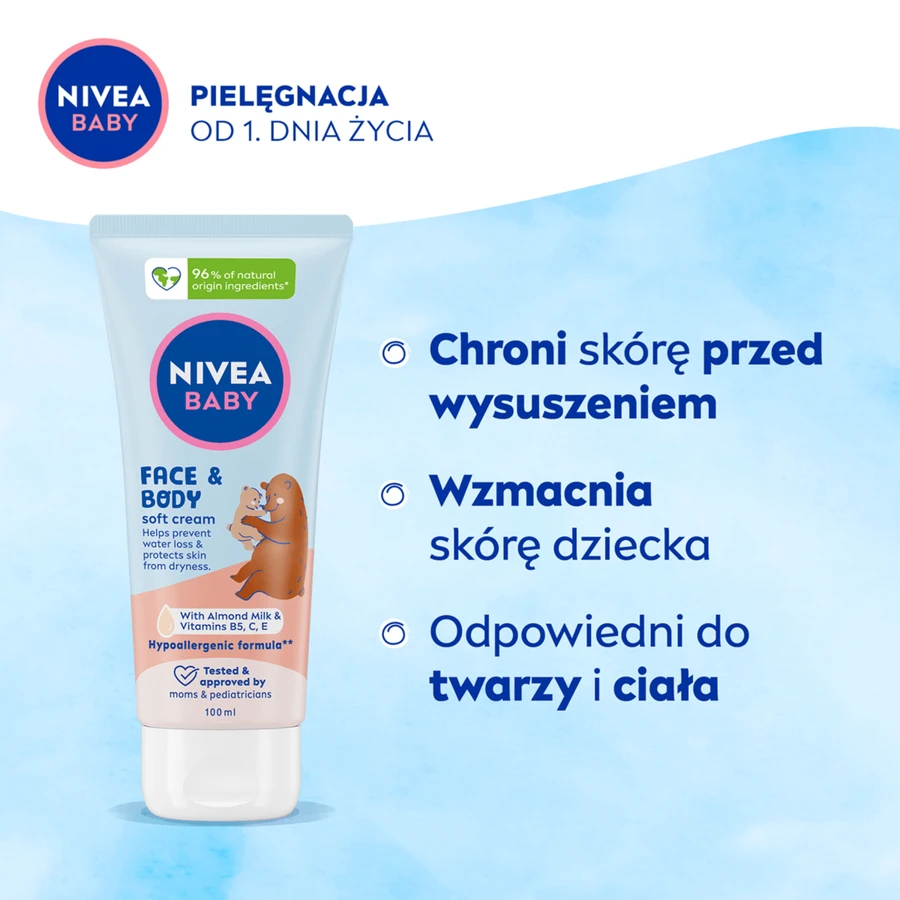 Nivea Дитячий крем для обличчя та тіла, 100 мл: ціни та характеристики