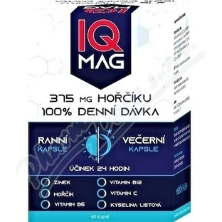IQ MAG магній вранці та ввечері 1×60 капсул, дієтична добавка