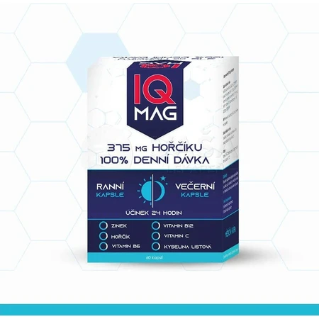 IQ MAG магній вранці та ввечері 1×60 капсул, дієтична добавка: ціни та характеристики