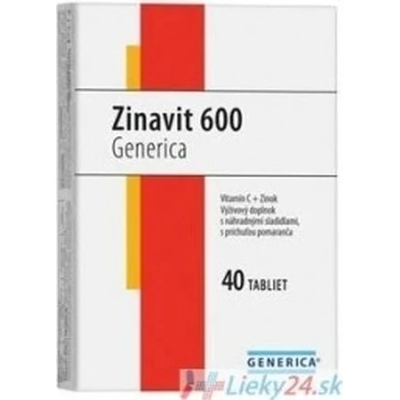 GENERICA Zinavit 600 с апельсиновым вкусом 1×40 табл, (витамин С + цинк): цены и характеристики