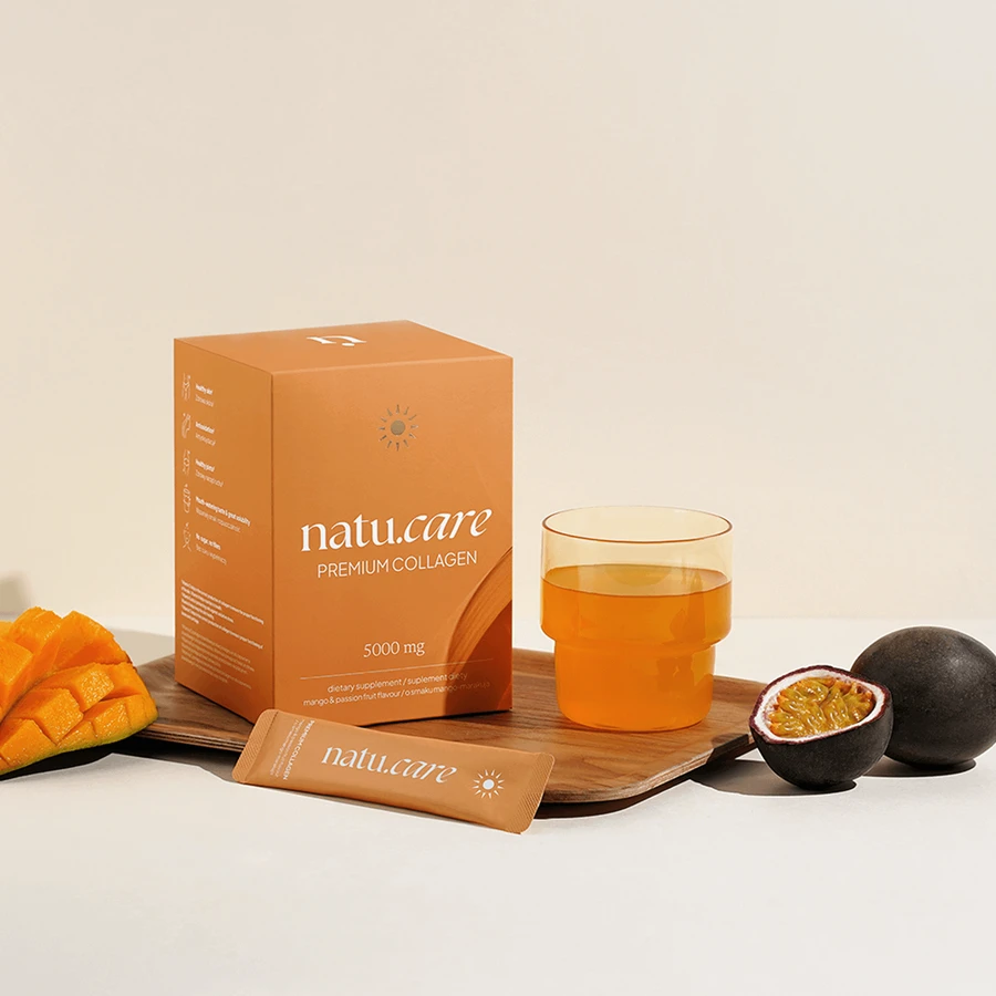 Natu.Care Преміум Колаген 5000 мг, зі смаком манго-маракуї, 30 пакетиків ЗАБРУДНЕНА УПАКОВКА: ціни та характеристики