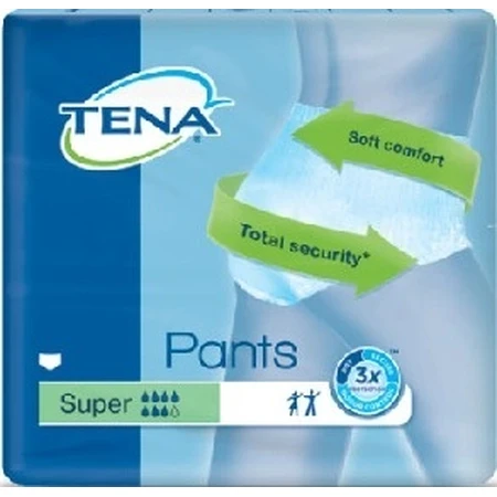 TENA PANTS SUPER LARGE 1×12 шт, еластичні поглинаючі трусики, поглинання 2010 мл, обхват стегон 100-135 см: ціни та характеристики