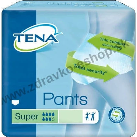 TENA PANTS SUPER LARGE 1×12 шт, еластичні поглинаючі трусики, поглинання 2010 мл, обхват стегон 100-135 см: ціни та характеристики