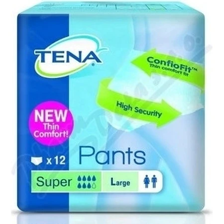 TENA PANTS SUPER LARGE 1×12 шт, еластичні поглинаючі трусики, поглинання 2010 мл, обхват стегон 100-135 см: ціни та характеристики