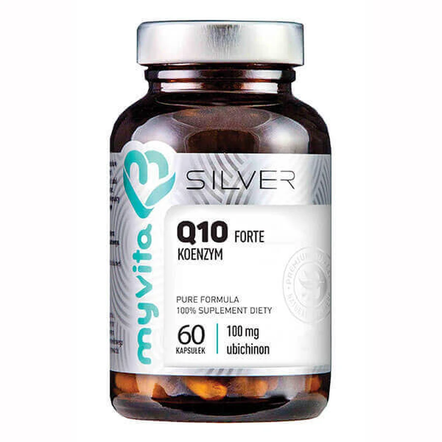 MyVita Silver, Коэнзим Q10 форте 100 мг, убихинон, 60 капсул: цены и характеристики