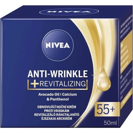 NIVEA 55+ проти зморшок 1×50 мл, відновлюючий нічний крем: ціни та характеристики
