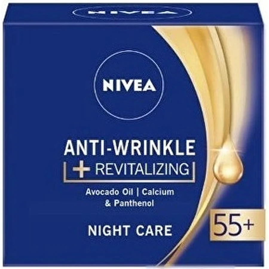 NIVEA 55+ проти зморшок 1×50 мл, відновлюючий нічний крем: ціни та характеристики