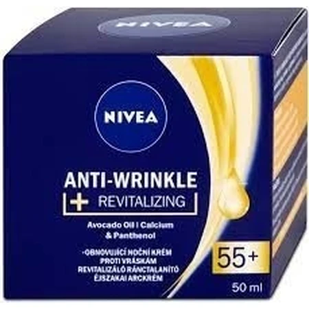NIVEA 55+ проти зморшок 1×50 мл, відновлюючий нічний крем: ціни та характеристики