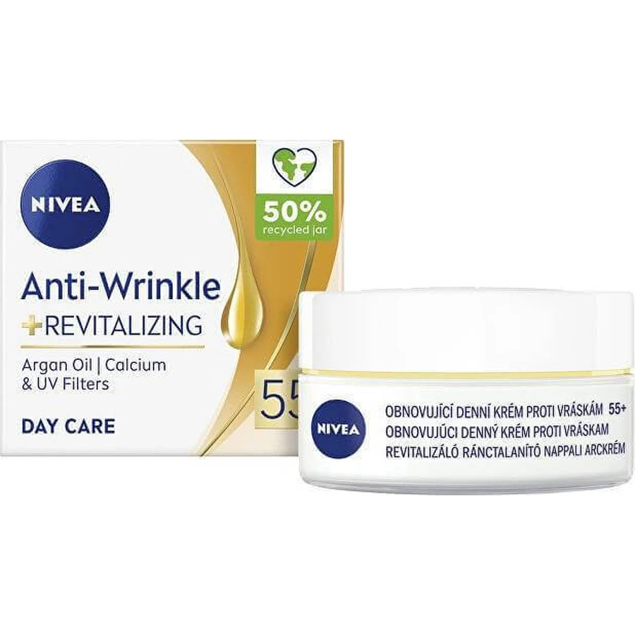 NIVEA 55+ проти зморшок 1×50 мл, відновлюючий нічний крем: ціни та характеристики