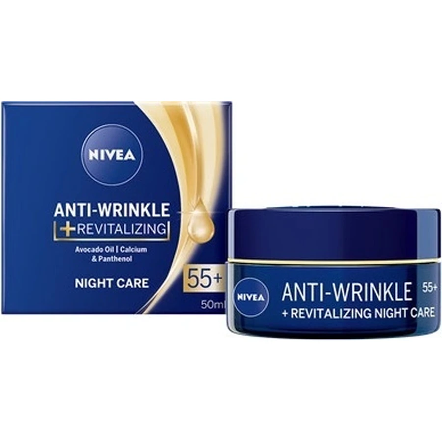 NIVEA 55+ проти зморшок 1×50 мл, відновлюючий нічний крем: ціни та характеристики
