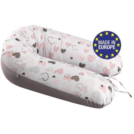 Подушка для кормления Bomimi ADOS 150x30, рука-сердце/серая: цены и характеристики