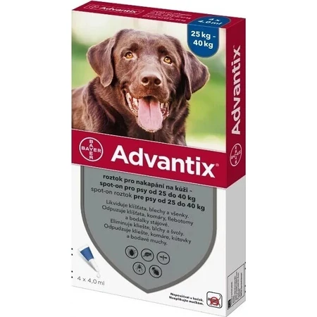 ADVANTIX SPOT-ON PES 4×4 мл, репеллентный противопаразитарный препарат: цены и характеристики