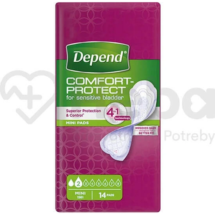 DEPEND MINI 1×14 шт, прокладки при недержании: цены и характеристики