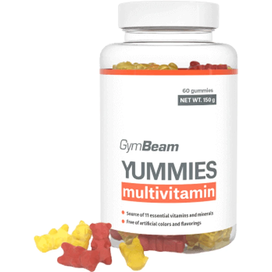 GymBeam Yummies Мультивитамины 150 г, жевательные мишки 60 шт.: цены и характеристики
