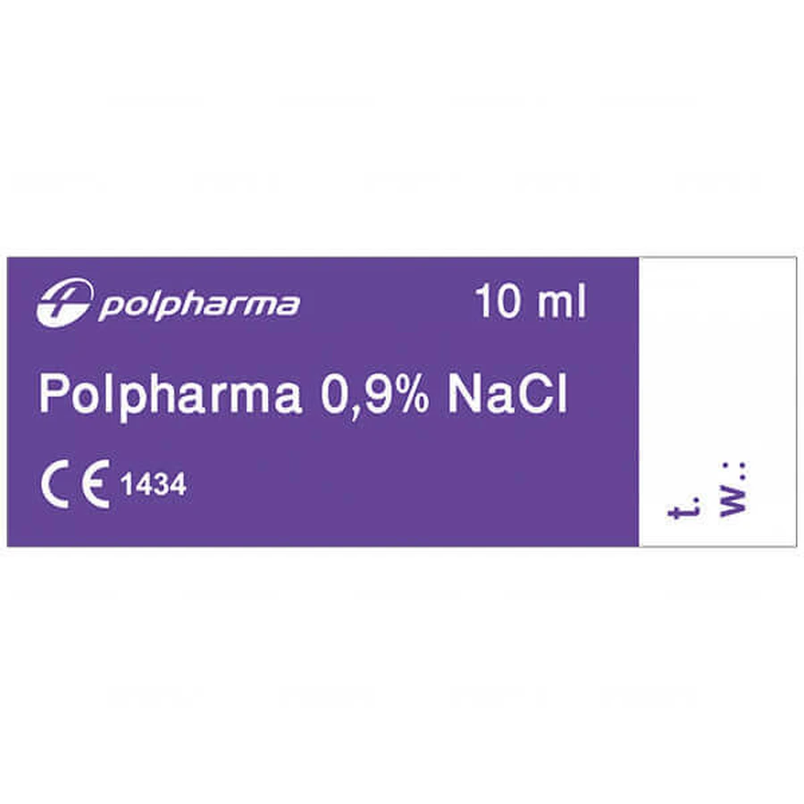 Polpharma 0,9% NaCl, розчин натрію хлориду, 10 мл по 100 ампул ЗНИЩЕНА УПАКОВКА: ціни та характеристики