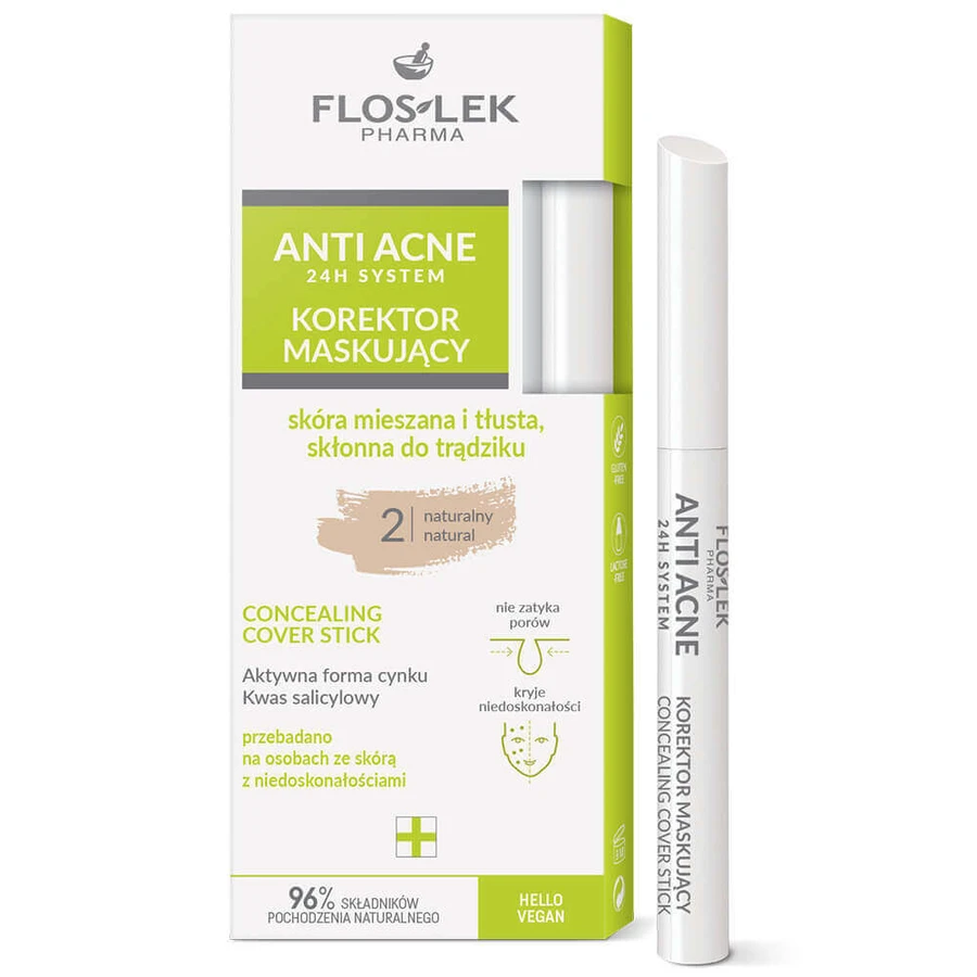 Floslek Pharma Anti Acne 24h System, консилер, 2 натуральных, 1 штука: цены и характеристики