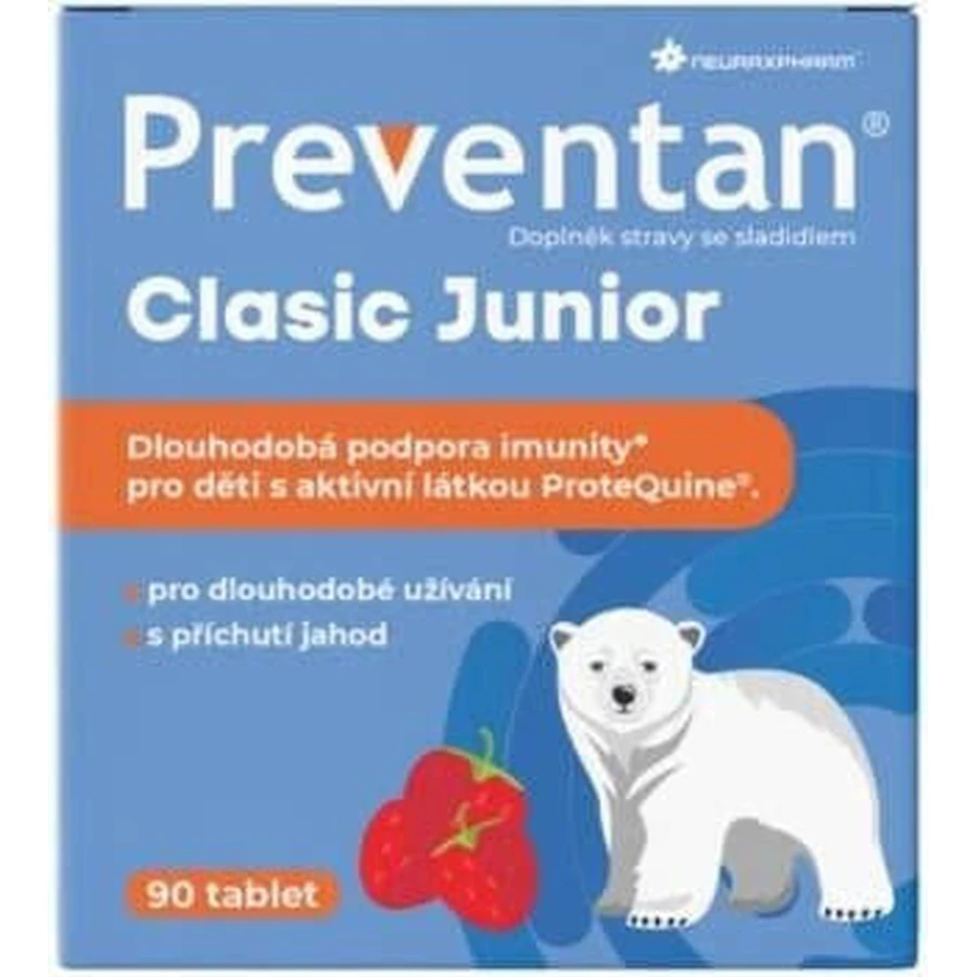 Neuraxpharm Preventan Clasic Junior, со вкусом клубники, 90 табл. 1×90 табл, пищевая добавка: цены и характеристики