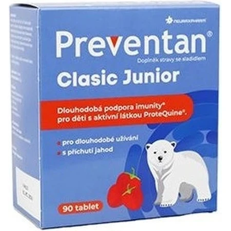 Neuraxpharm Preventan Clasic Junior, со вкусом клубники, 90 табл. 1×90 табл, пищевая добавка: цены и характеристики