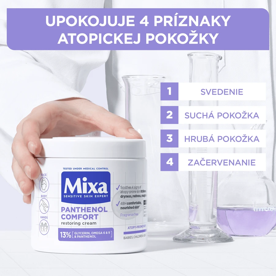 Mixa Пантенол Комфорт відновлюючий догляд для тіла також для шкіри, схильної до атопії, 400 мл: ціни та характеристики